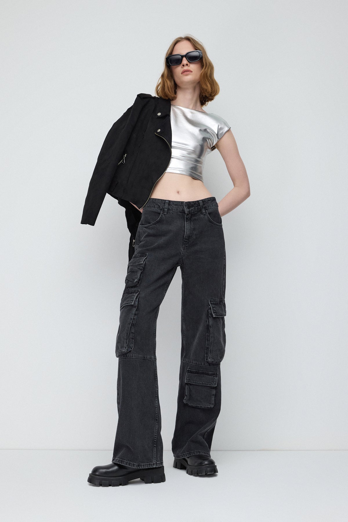 Rückenfreies Basic-Crop-Top