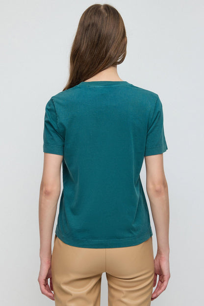 T-Shirt mit Steindetails