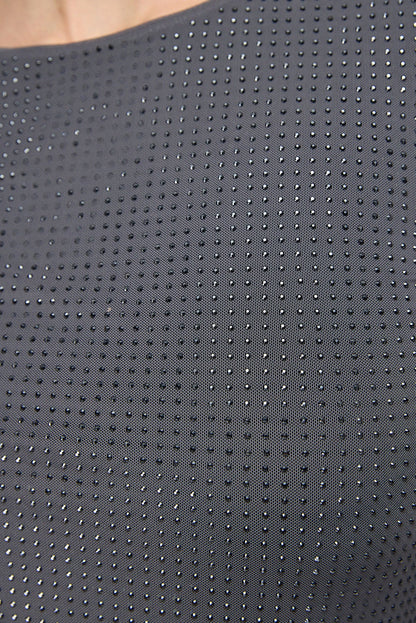 Glitzerndes, mit Steinen besetztes Tüll-Minikleid