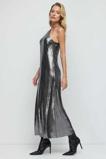 Glänzendes langes Kleid