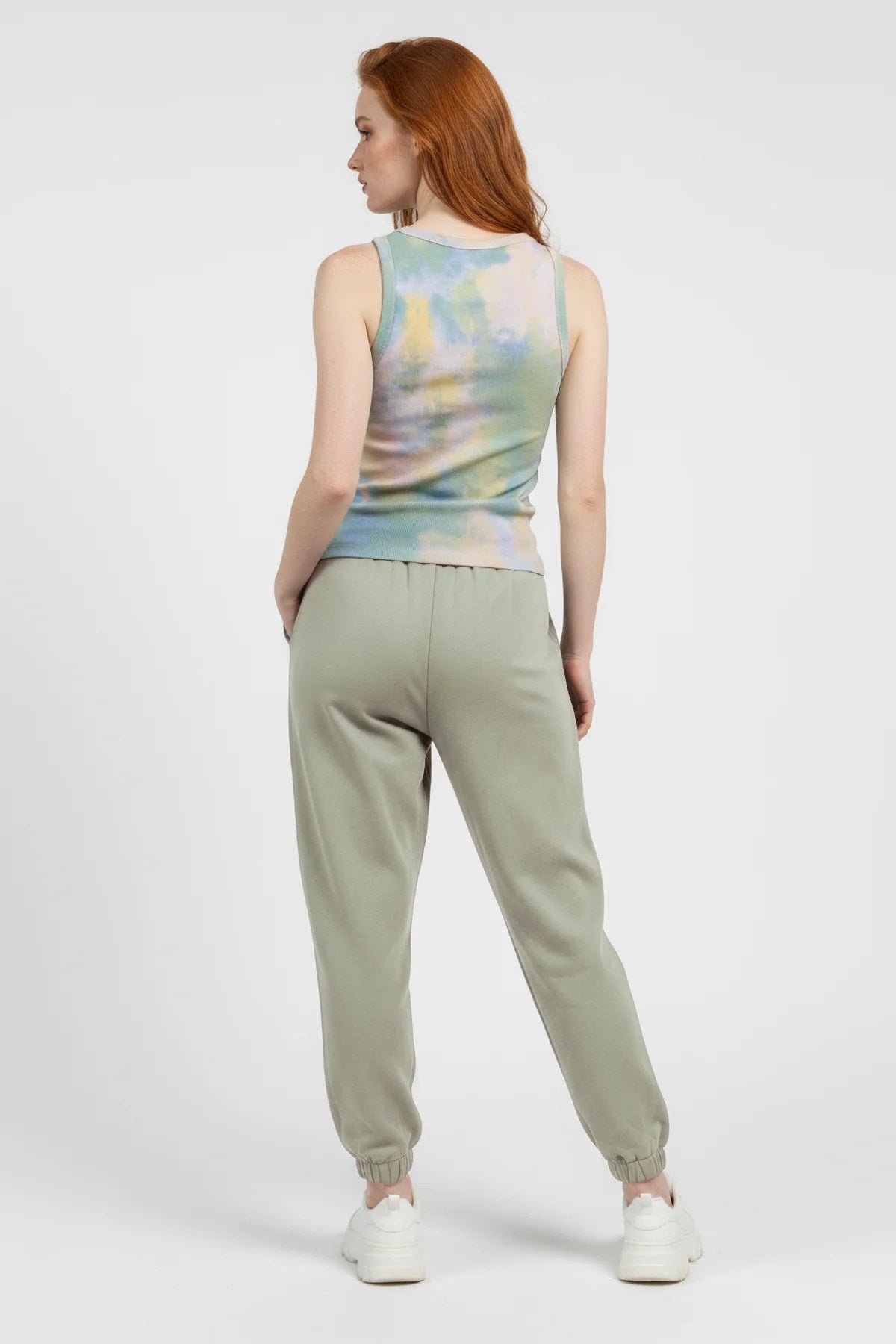 Pastell Batik Muster Ripp-Top