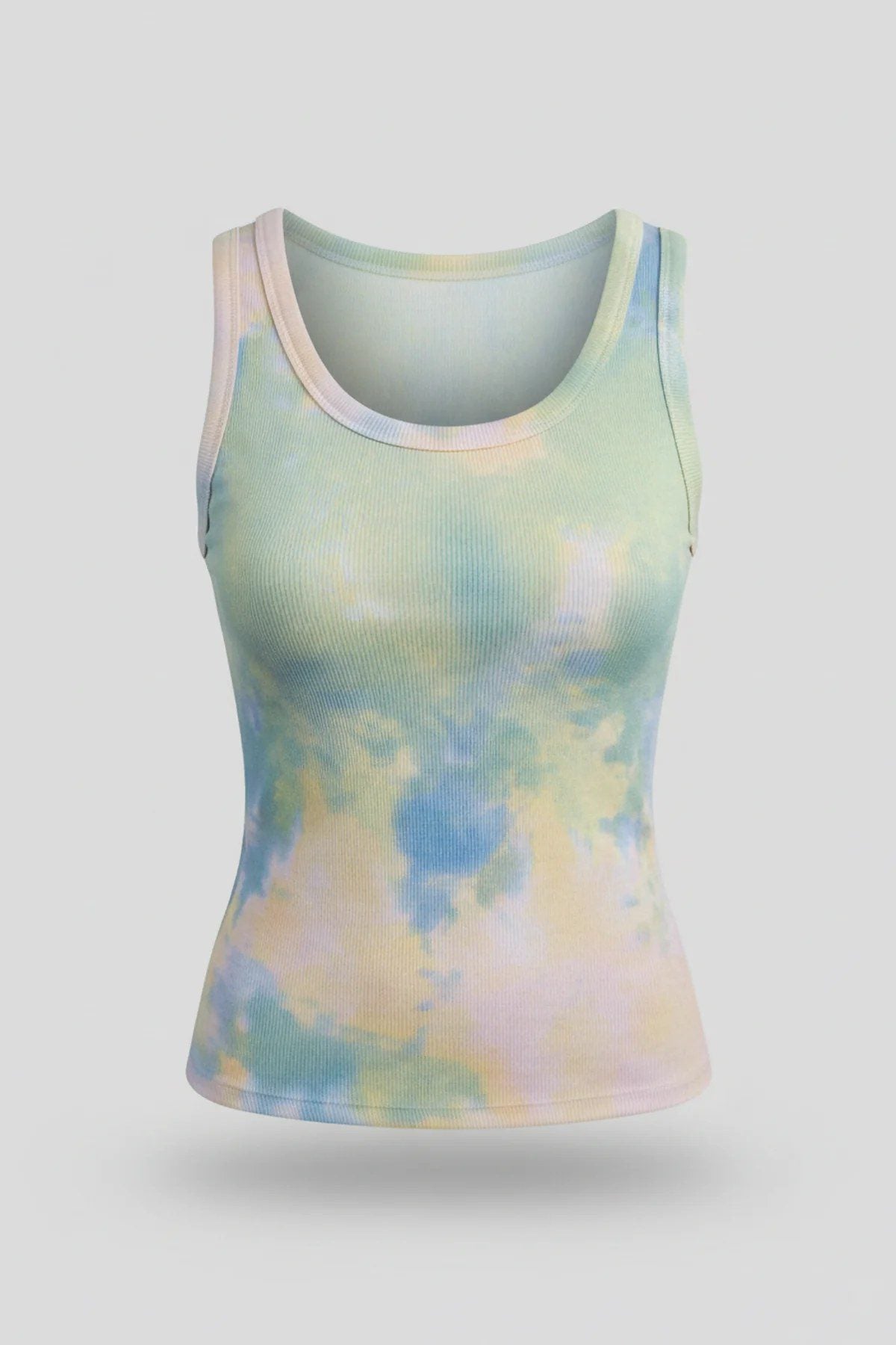 Pastell Batik Muster Ripp-Top