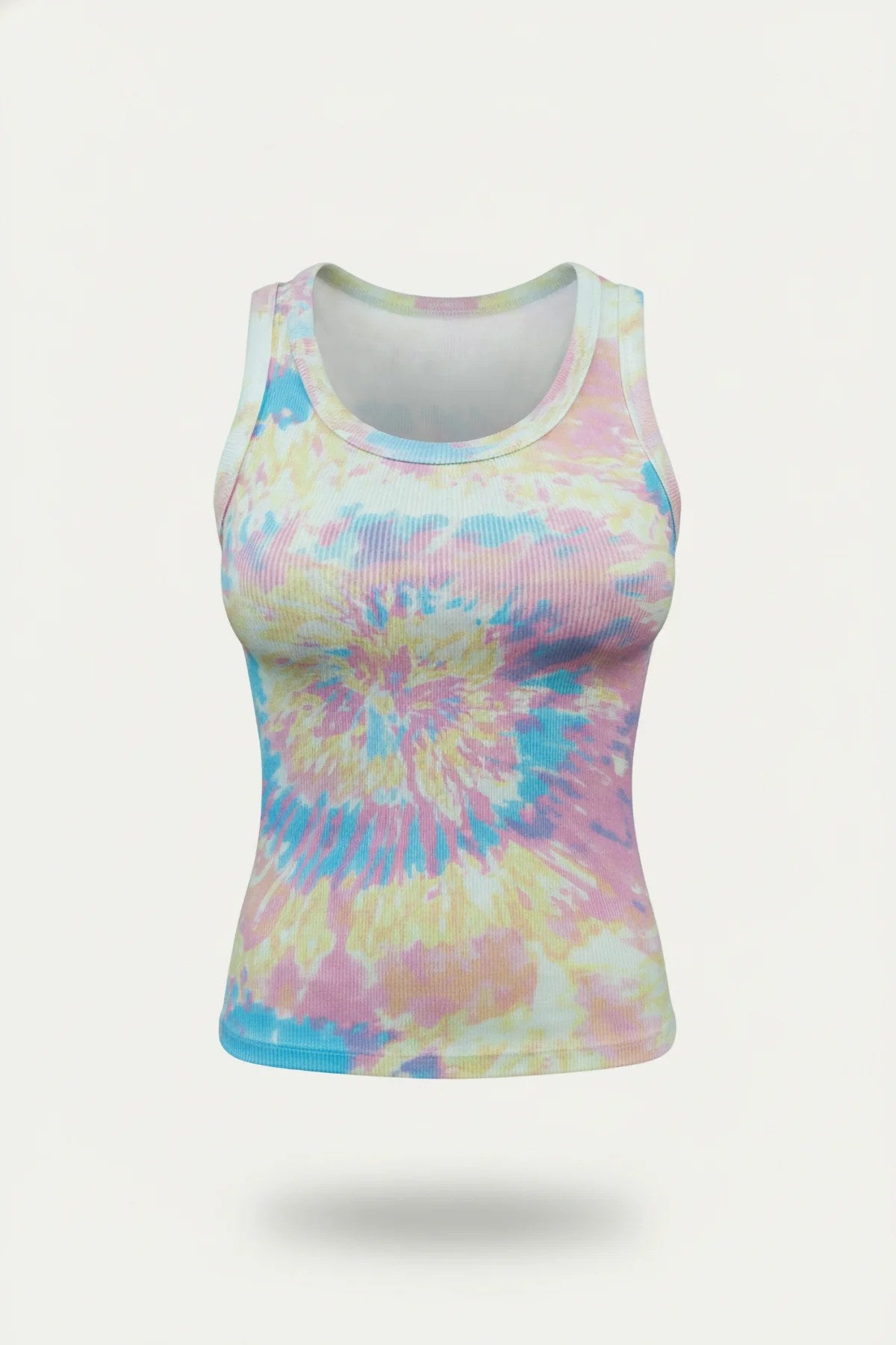 Pastell Batik Muster Ripp-Top
