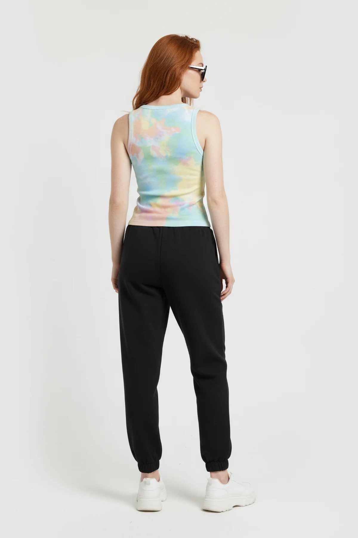Pastell Batik Muster Ripp-Top