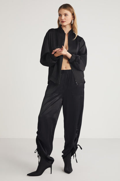 PATSY Damen Weitbein Satinhose