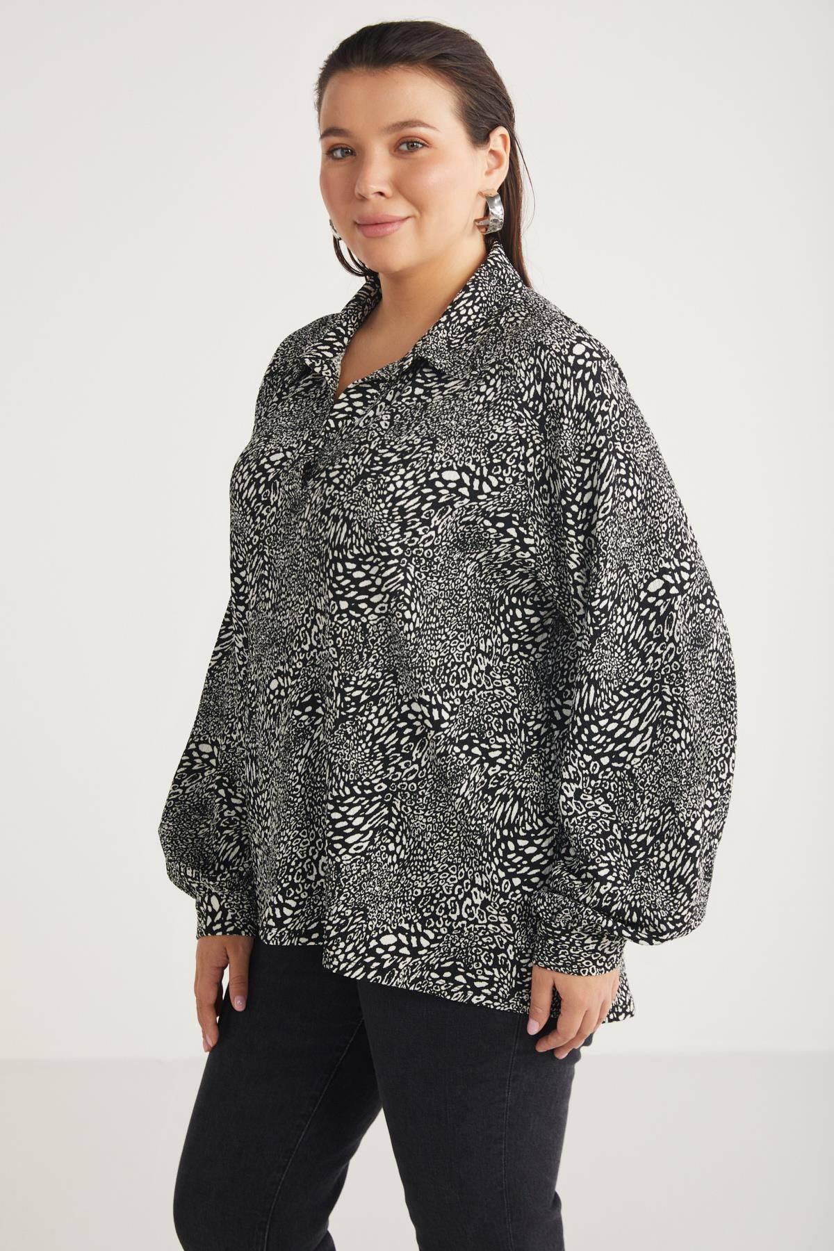 PAULINEBB Schwarz-Weiß Hemd XL