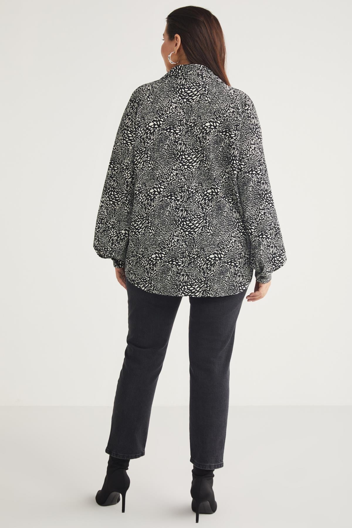 ETHIQUET PAULINEBB Schwarz-Weiß Hemd XL Schwarz-Weiss