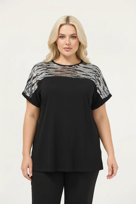 Paillettenbesetztes T-Shirt