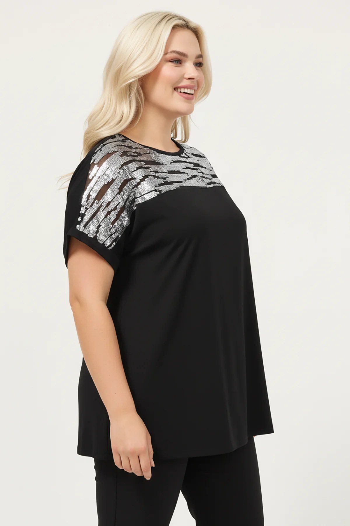 Paillettenbesetztes T-Shirt
