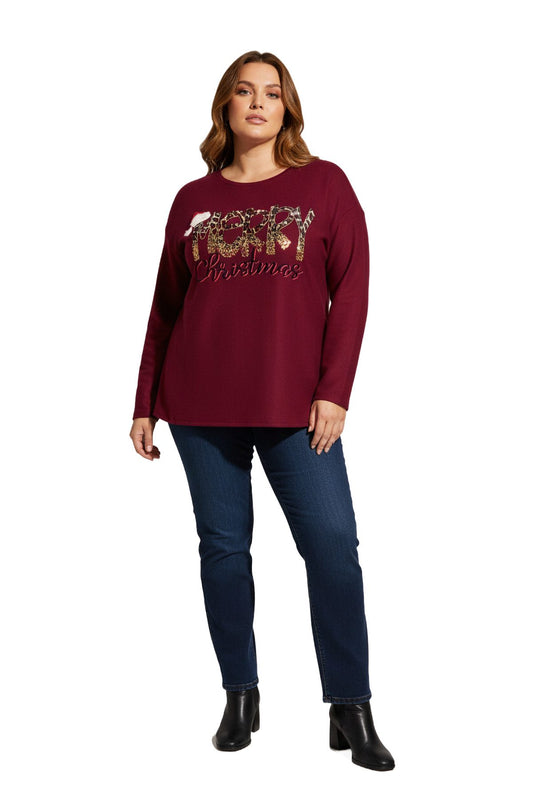 Paillettenbesetztes Sweatshirt