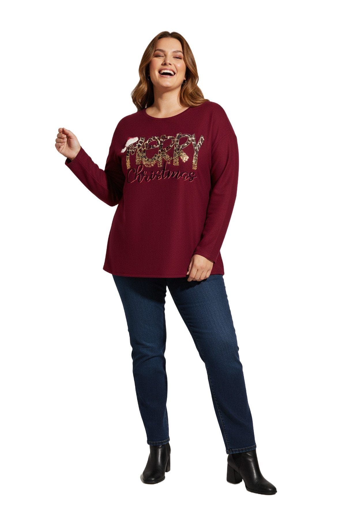 Paillettenbesetztes Sweatshirt