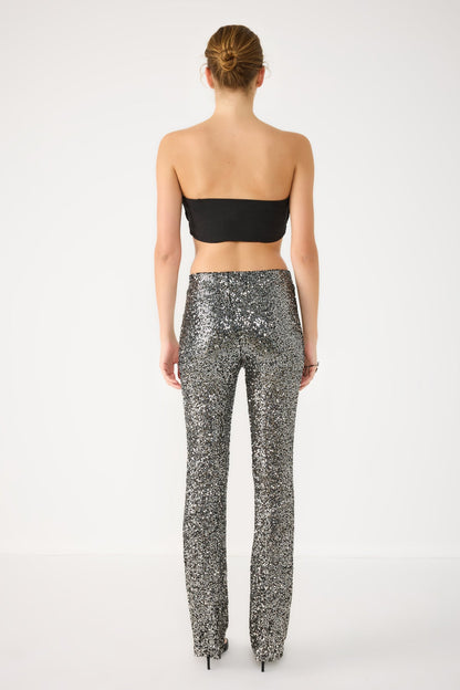 Paillettenbesetzte Stretchhose