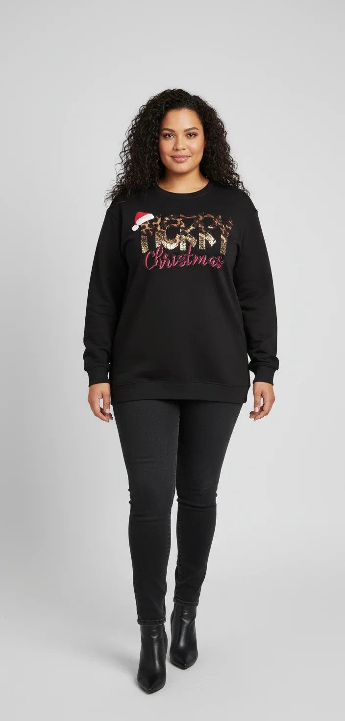 Pailletten-Sweatshirt