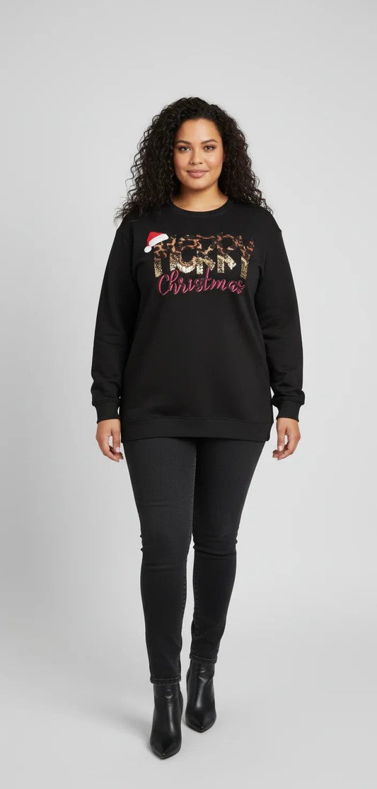 Pailletten-Sweatshirt