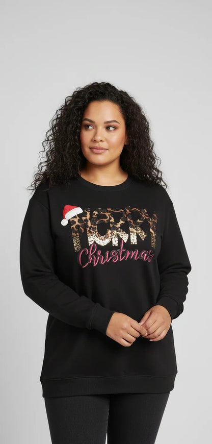 Pailletten-Sweatshirt