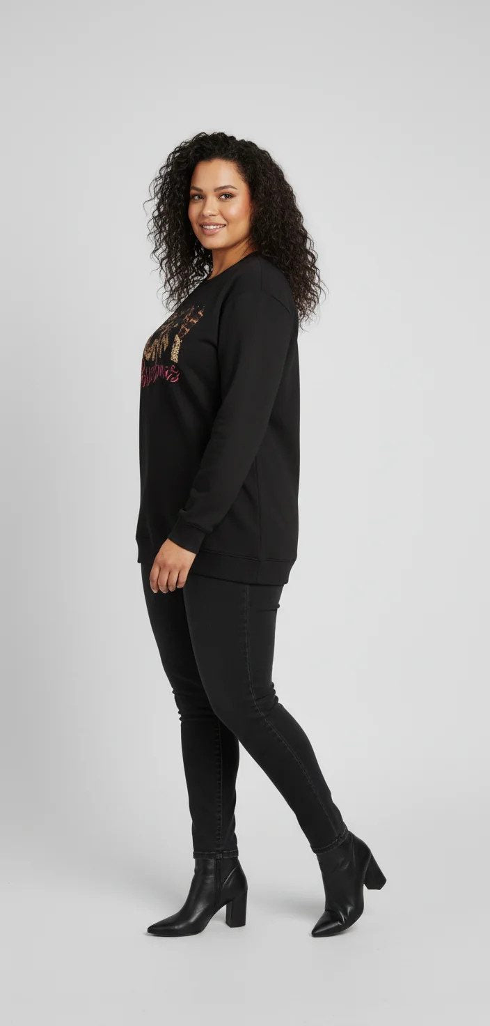 Pailletten-Sweatshirt