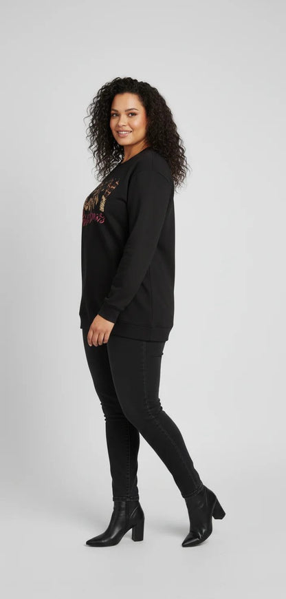 Pailletten-Sweatshirt