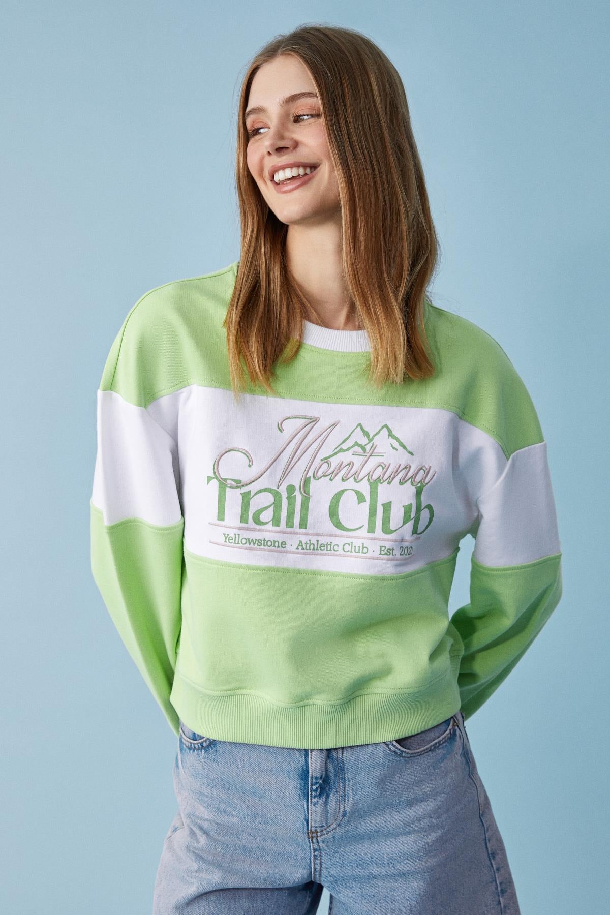 ETHIQUET PAYNE Damen Oversize Sweatshirt Weiß
