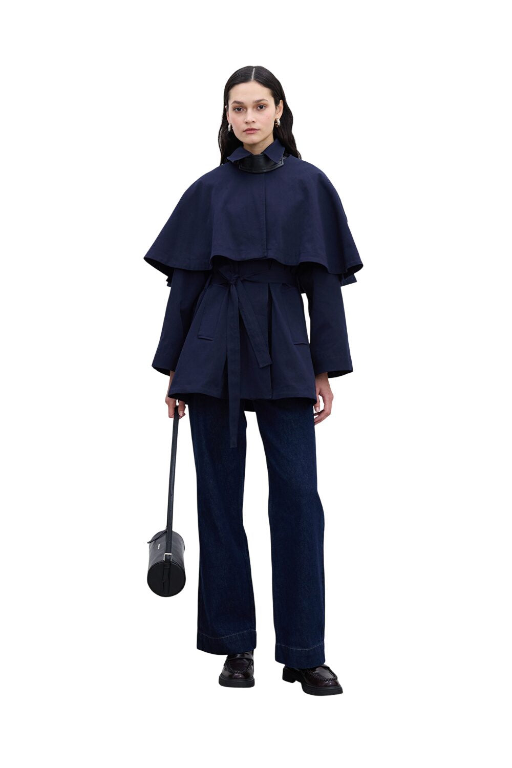 Trenchcoat mit Cape-Details in Kamel