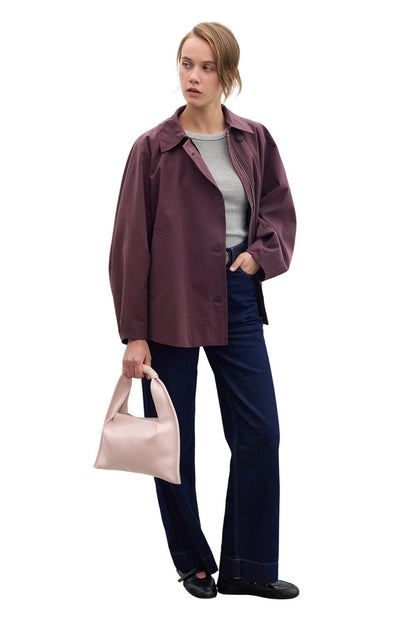Cape, kurzärmeliger Trenchcoat, Marineblau