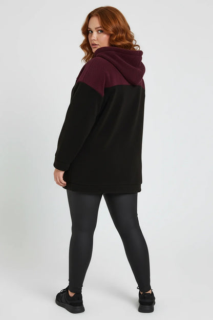 Plüsch-Sweatshirt mit Kapuze