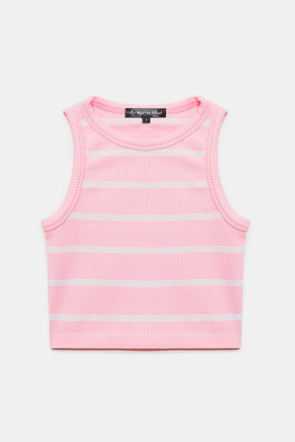 Gestreifte Crop-Bluse
