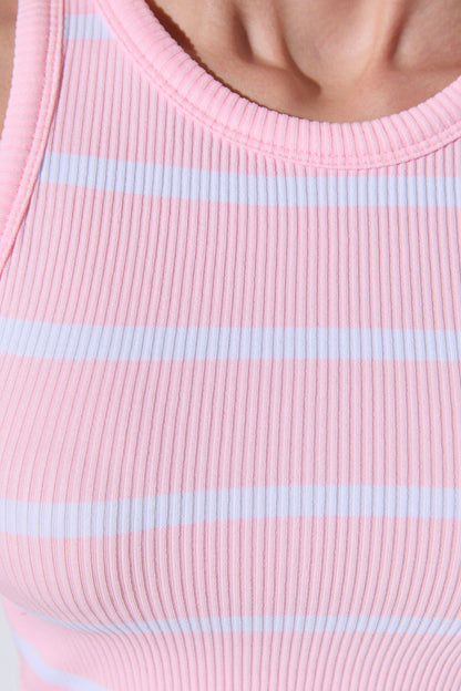Gestreifte Crop-Bluse