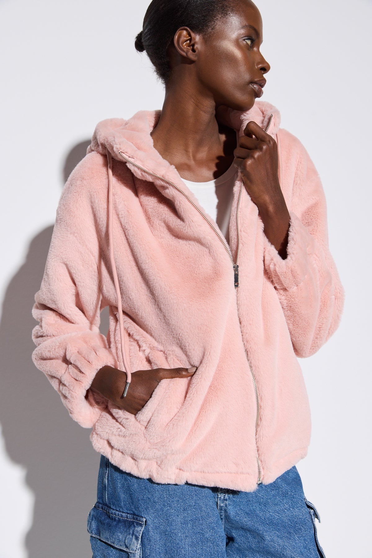 Fleecejacke mit Reißverschluss