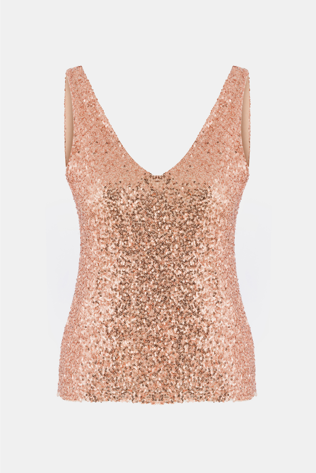 Paillettenbluse mit V-Ausschnitt