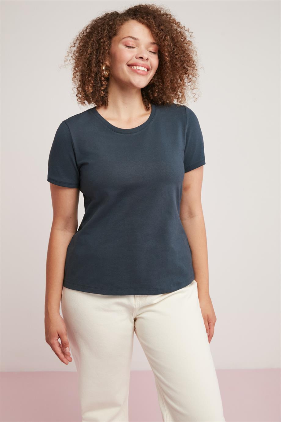 ETHIQUET PERLA Strick Regular Body Marineblau