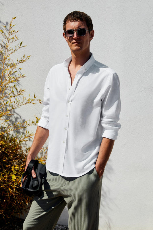 PERTTU Herren Baumwoll Slim Fit Hemd