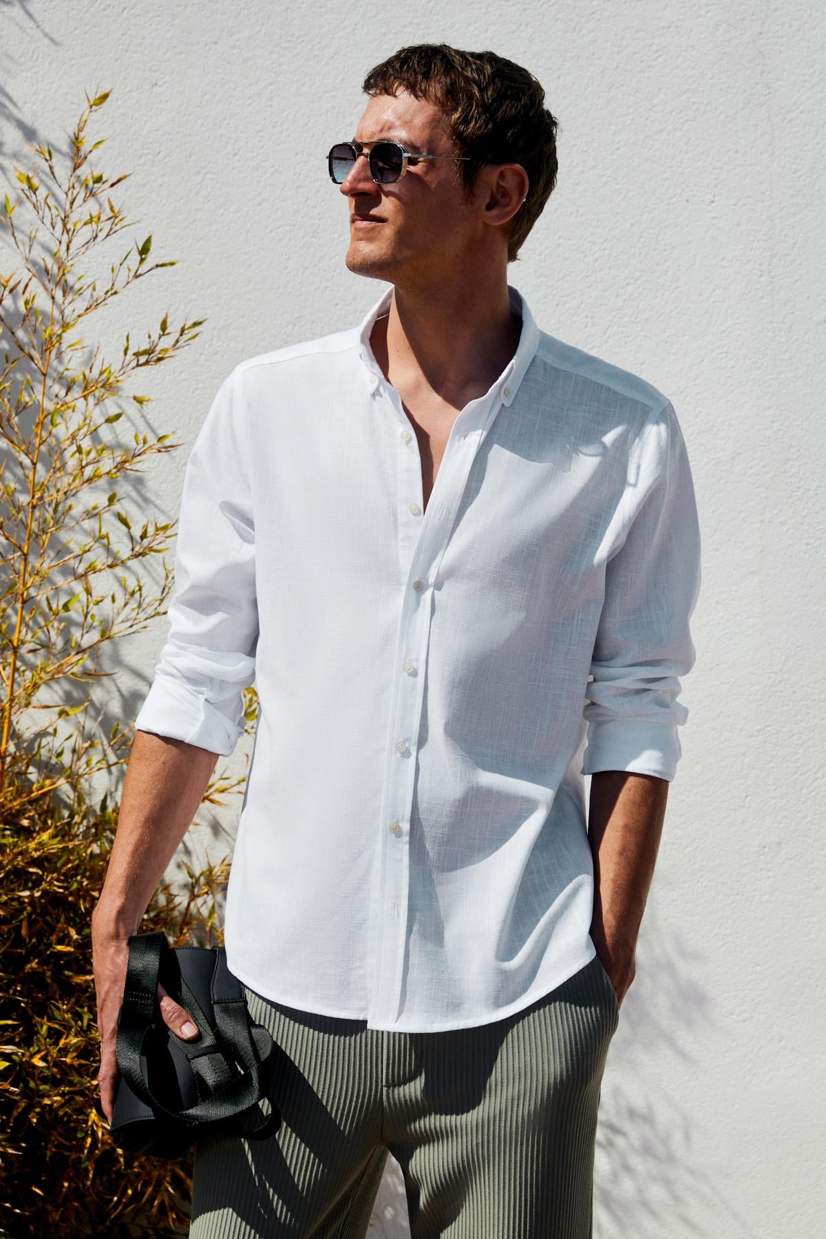 PERTTU Herren Baumwoll Slim Fit Hemd