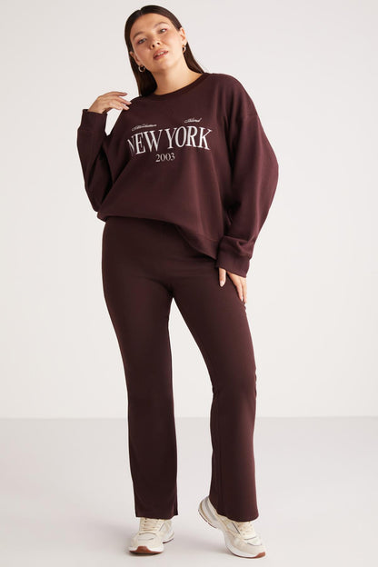 PETRABB Lockeres Strick-Sweatshirt Plus
