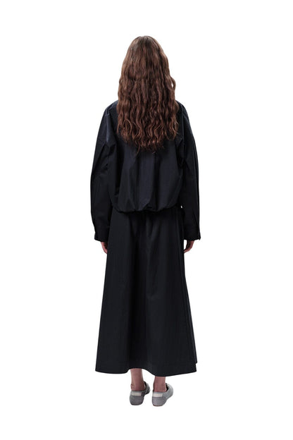 Plissierte kurze Jacke, grün