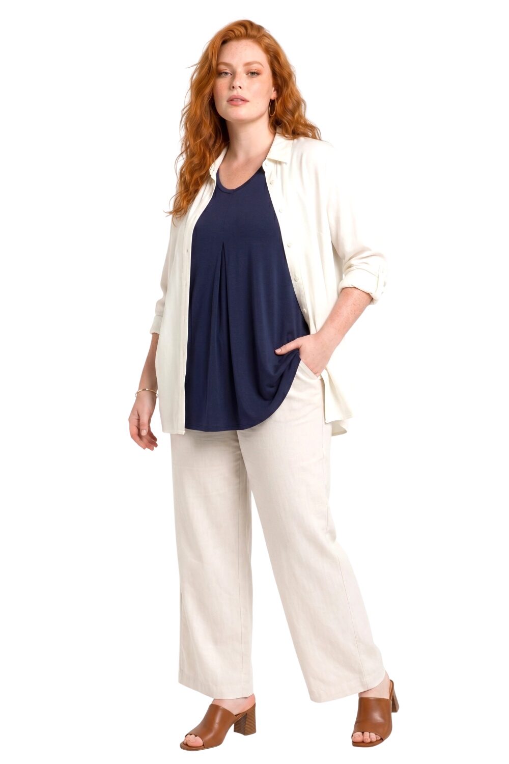 Edel V-Ausschnitt Bluse aus Viskose mit Velours
