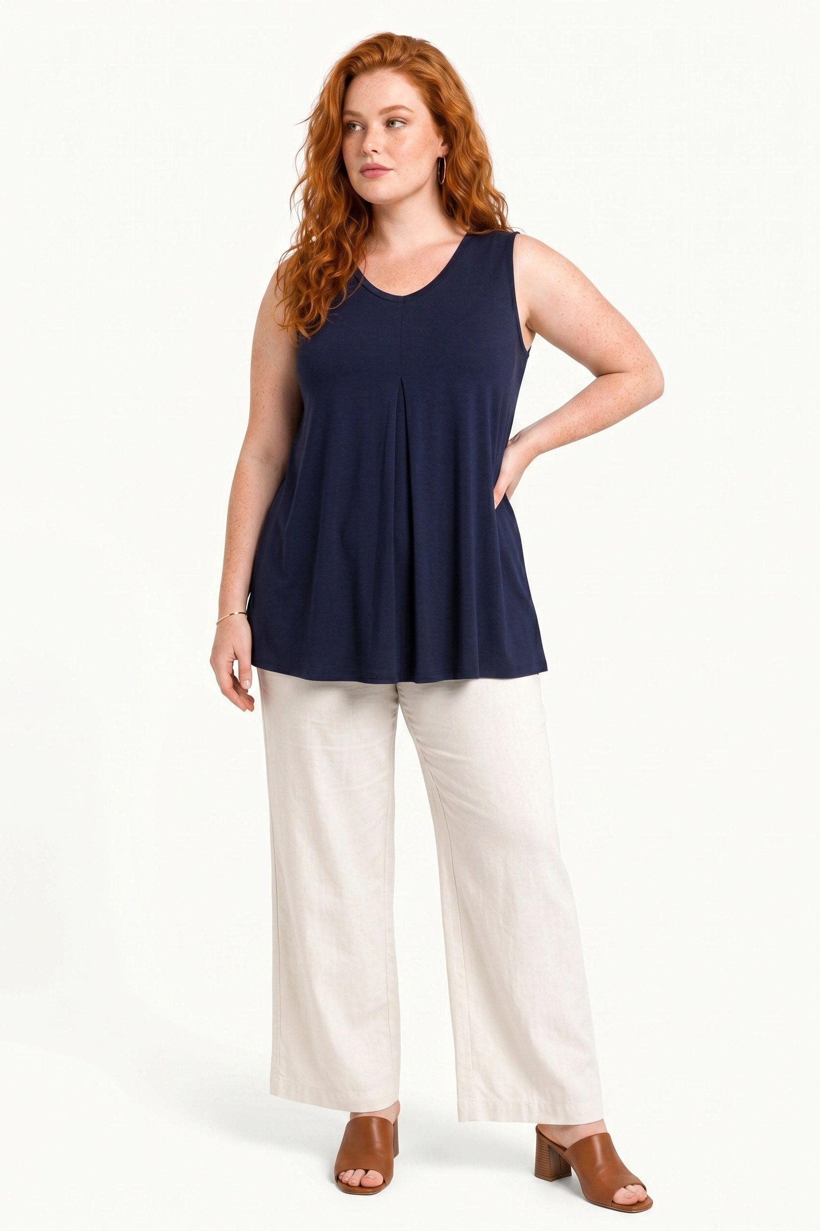 Edel V-Ausschnitt Bluse aus Viskose mit Velours