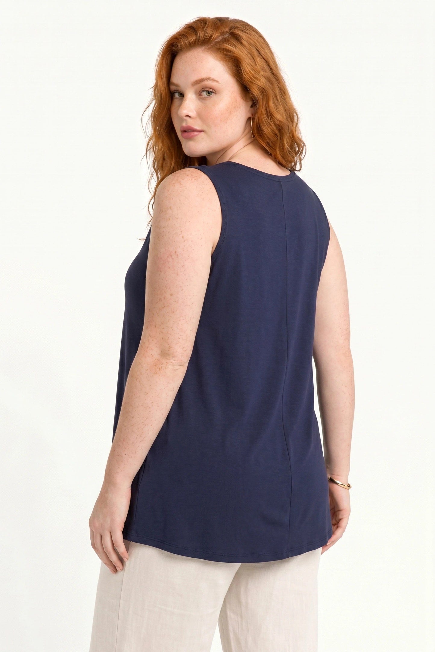Edel V-Ausschnitt Bluse aus Viskose mit Velours
