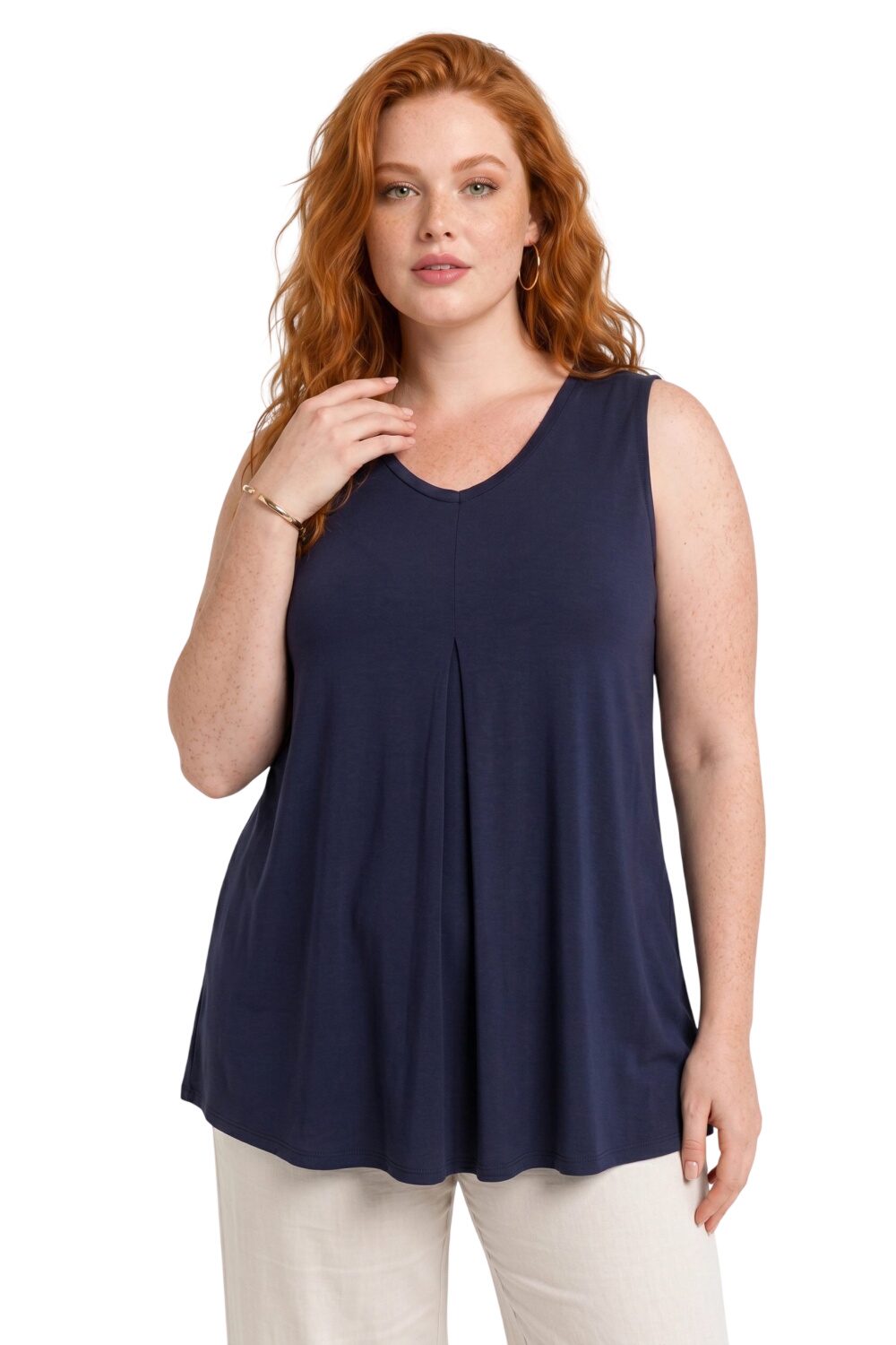Edel V-Ausschnitt Bluse aus Viskose mit Velours