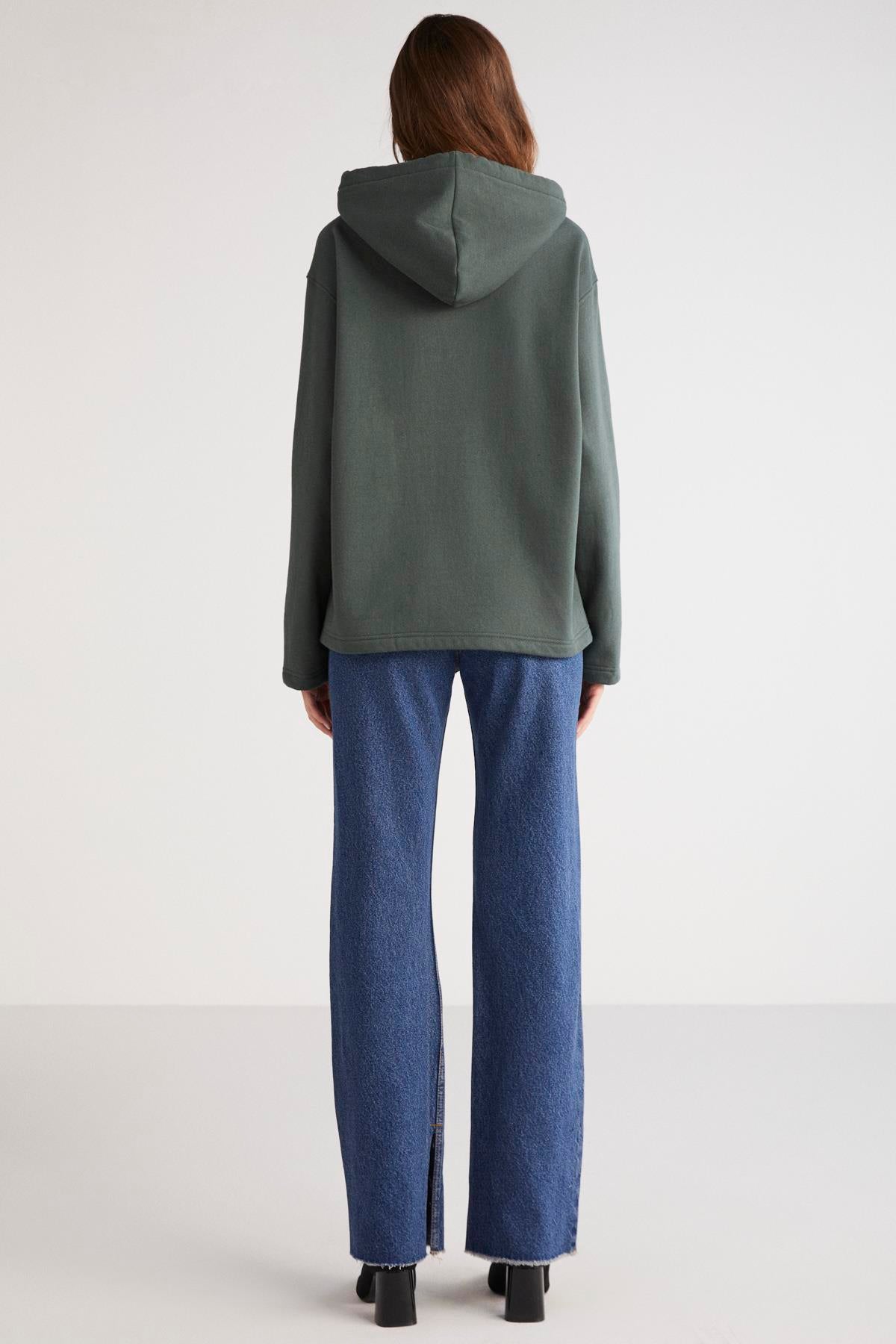 ETHIQUET PIPER Damen Fleece-Kapuzenshirt Green