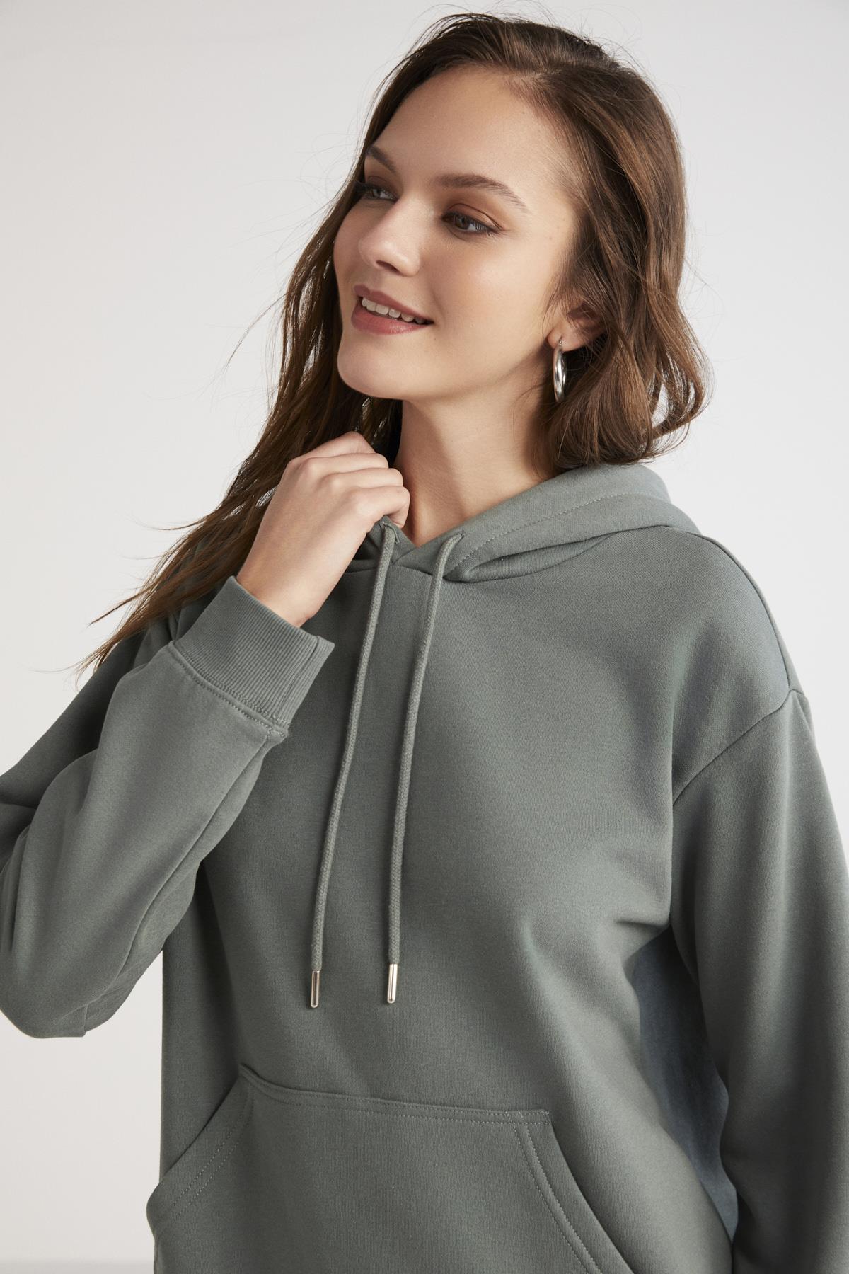 PIPER Damen Fleece-Kapuzenshirt