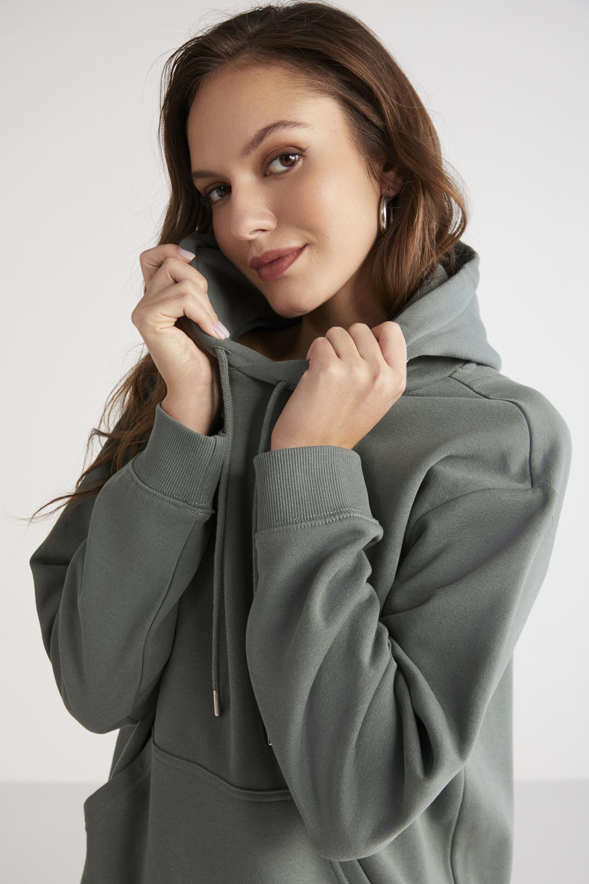 PIPER Damen Fleece-Kapuzenshirt