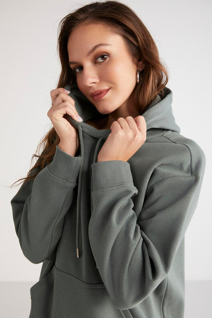 PIPER Damen Fleece-Kapuzenshirt