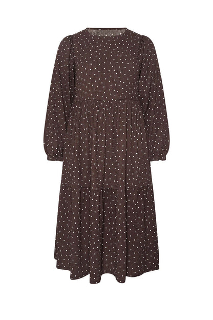 Gepunktetes Midikleid