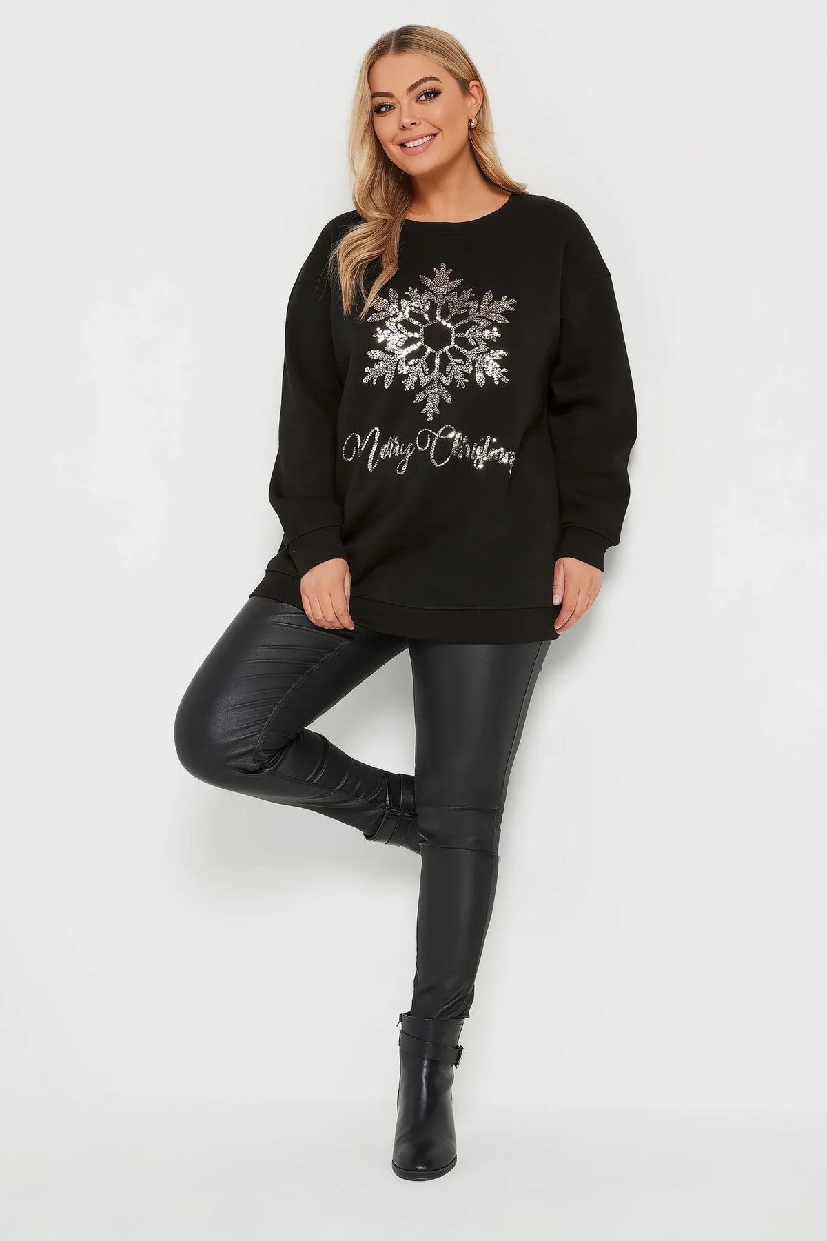 Pailletten-Sweatshirt