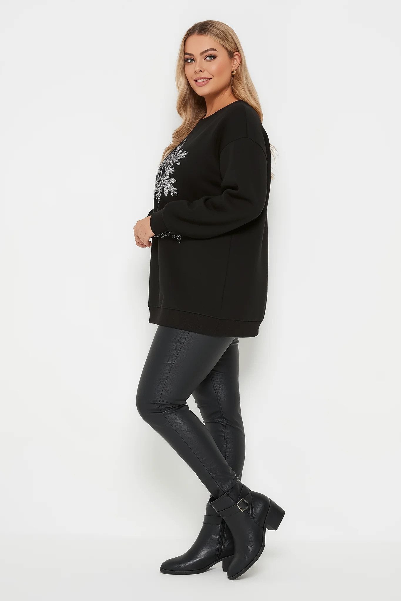 Pailletten-Sweatshirt