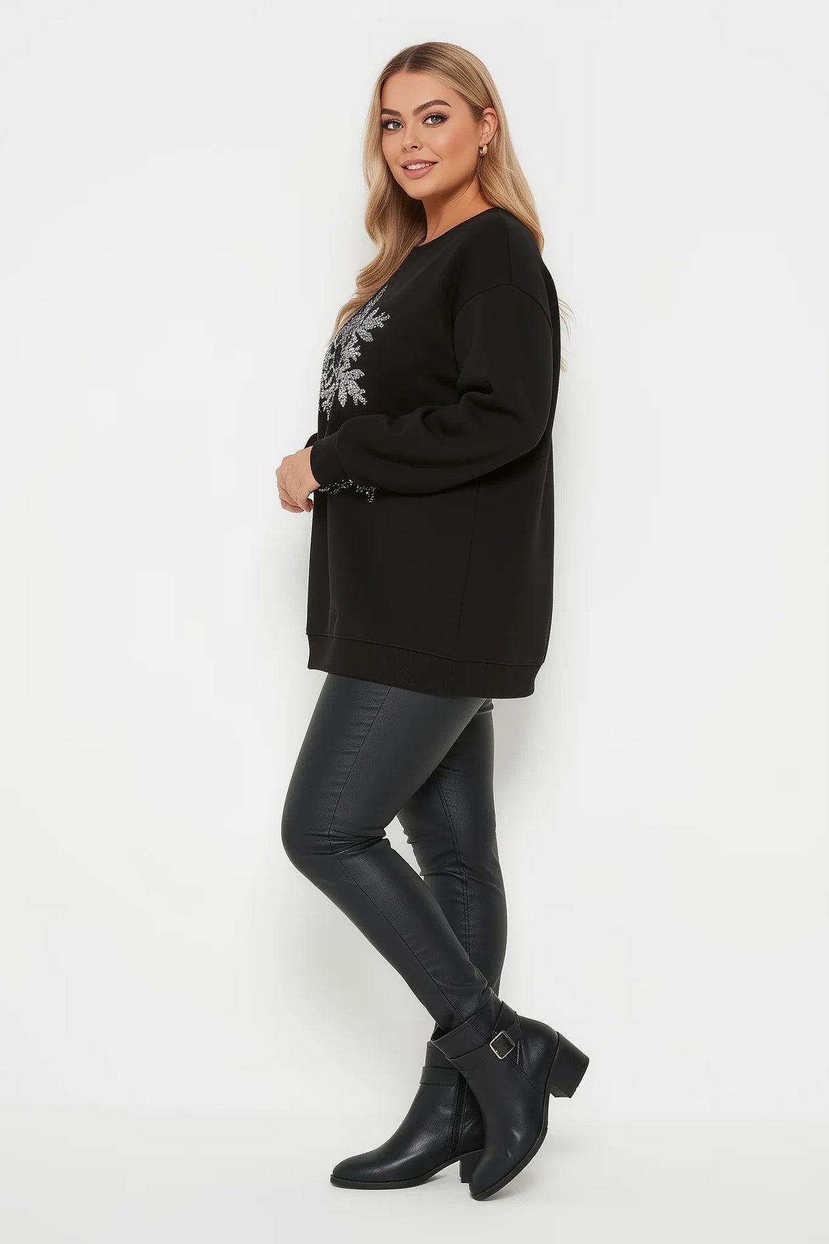 Pailletten-Sweatshirt