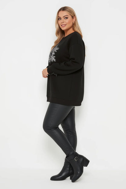 Pailletten-Sweatshirt