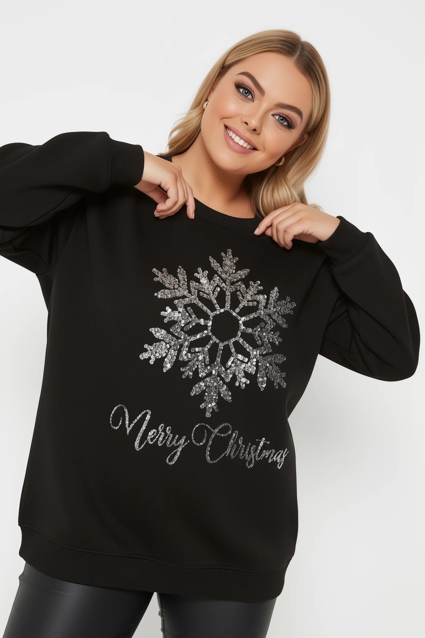 Pailletten-Sweatshirt