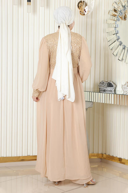 Chiffon-Set mit gerüschtem Saum