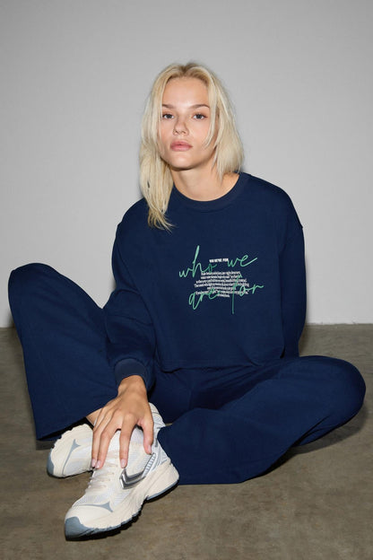 QERKS Damen Oversize Sweatshirt